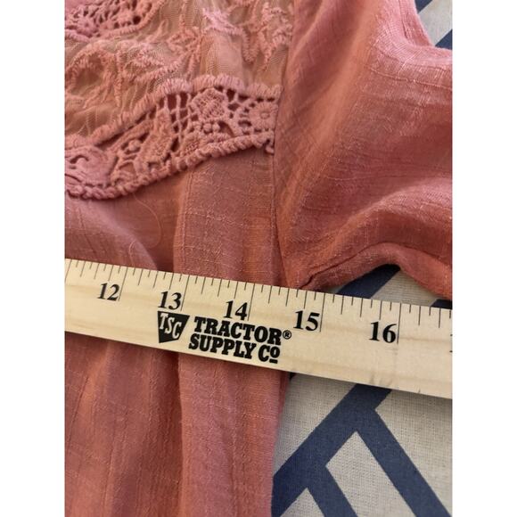 Mine Brand Melon Boho Blouse Small - Picture 5 of 5